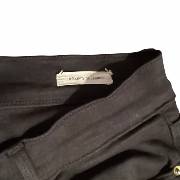 Frame Distressed ripped neutral black wash denim skinny jeans size 26 - Picture 4 of 13